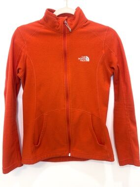 The North Face Women’s Full Zip Fleece Jacket Small Orange Outdoor Gorpcore